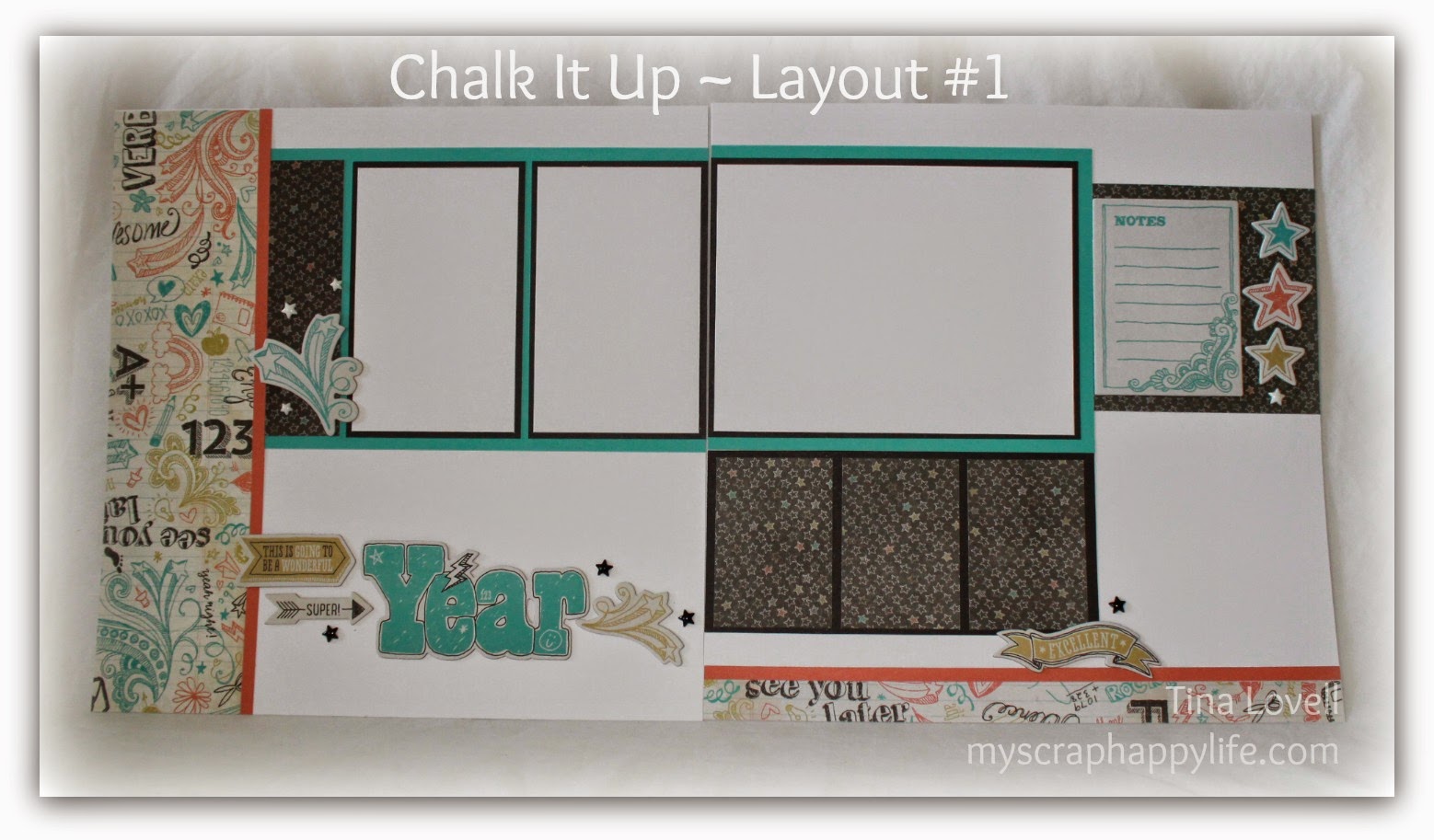 Scrapbooking With Tina CHALK IT UP 6 Page Scrapbook Kit now available