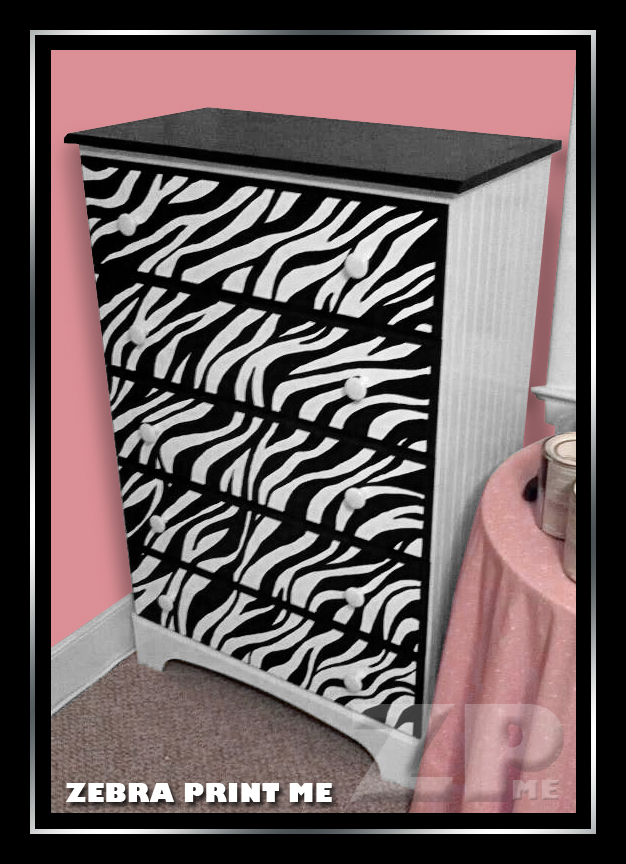 Zebra Print Me: DIY - Painting a Zebra Print Dresser