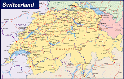 Mappa di Svizzera Città Provincia immagini