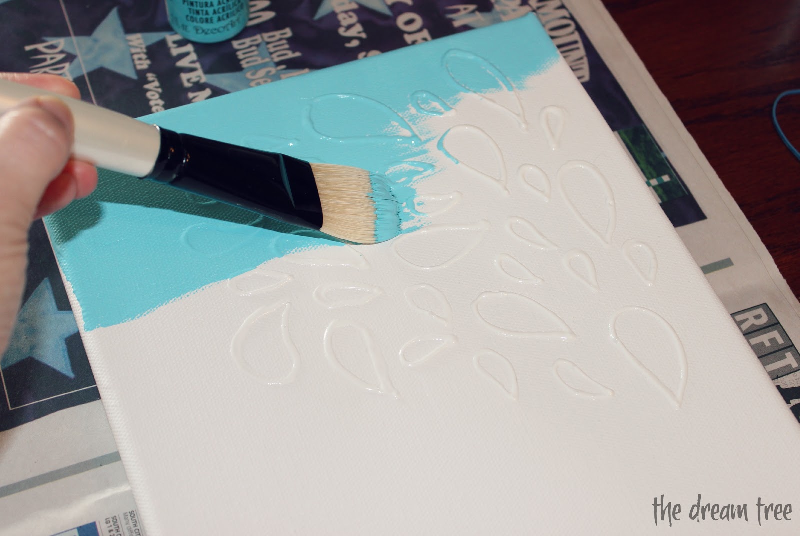 the dream tree {diy} puff paint on canvas.