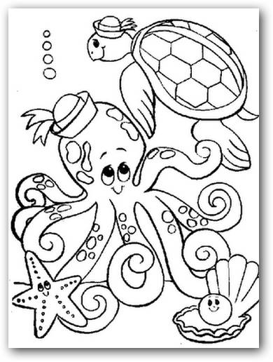 Dibujos para colorear los animales del mar | Dibujos para Colorear