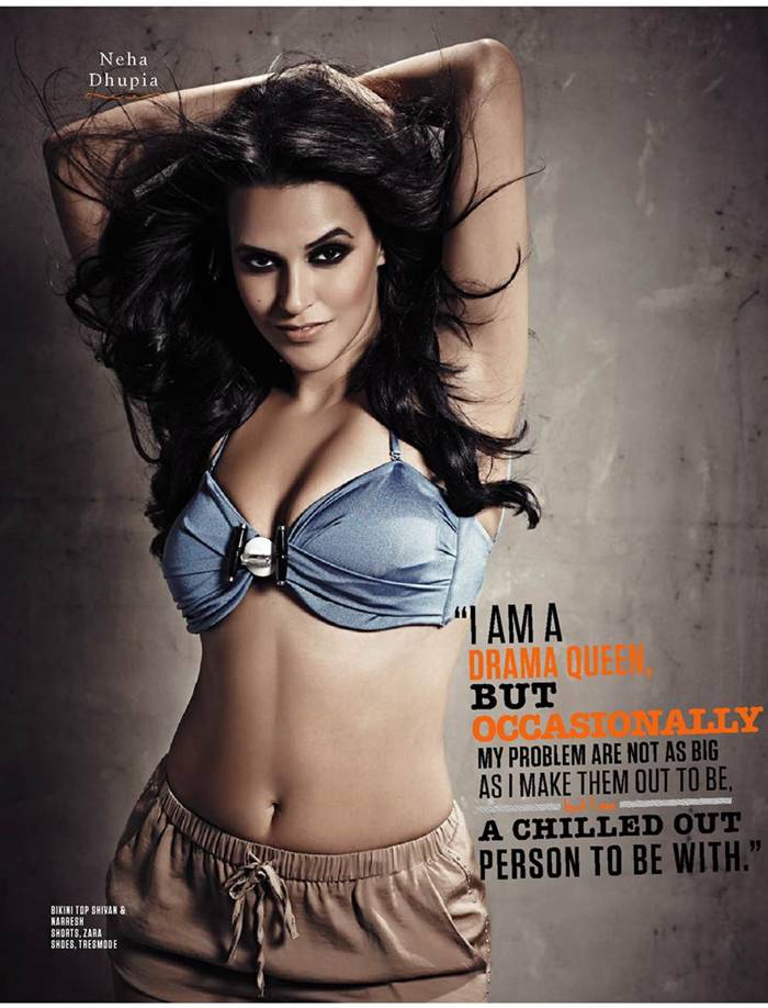 Indian actress and model Neha Dhupia is the cover star of the men’s magazine FHM India for their February 2013 issue.
