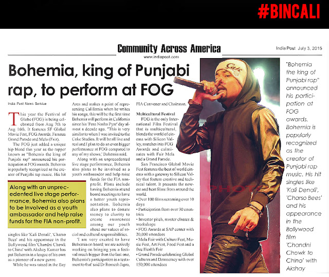 BOHEMIA Live in California at SAP Center - Aug 15 2015 - punjabi rap star