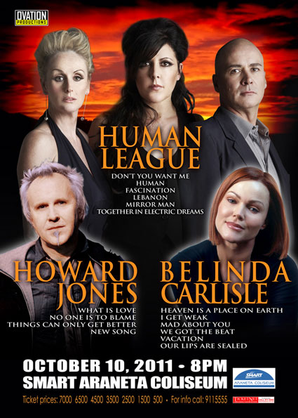The Human LeagueHoward Jones and Belinda Carlisle LIVE in Manila