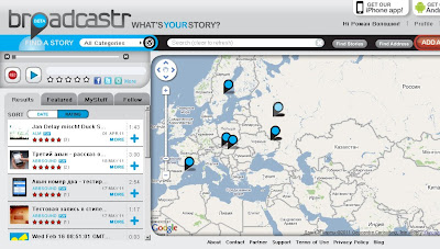 Broadcastr гео-подкастинг Broadcastr