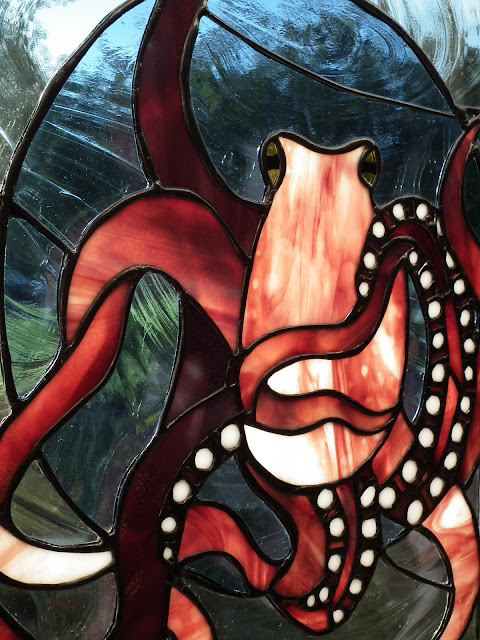 stained glass octopus by Maria McMahon Another angle