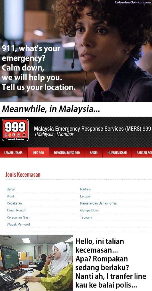 The Call emergency 911 halle berry vs Malaysia kecemasan 999 operator