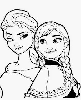 Mewarnai gambar Elsa dan Anna Frozen gratis Mewarnai gambar Elsa dan Anna Frozen gratis