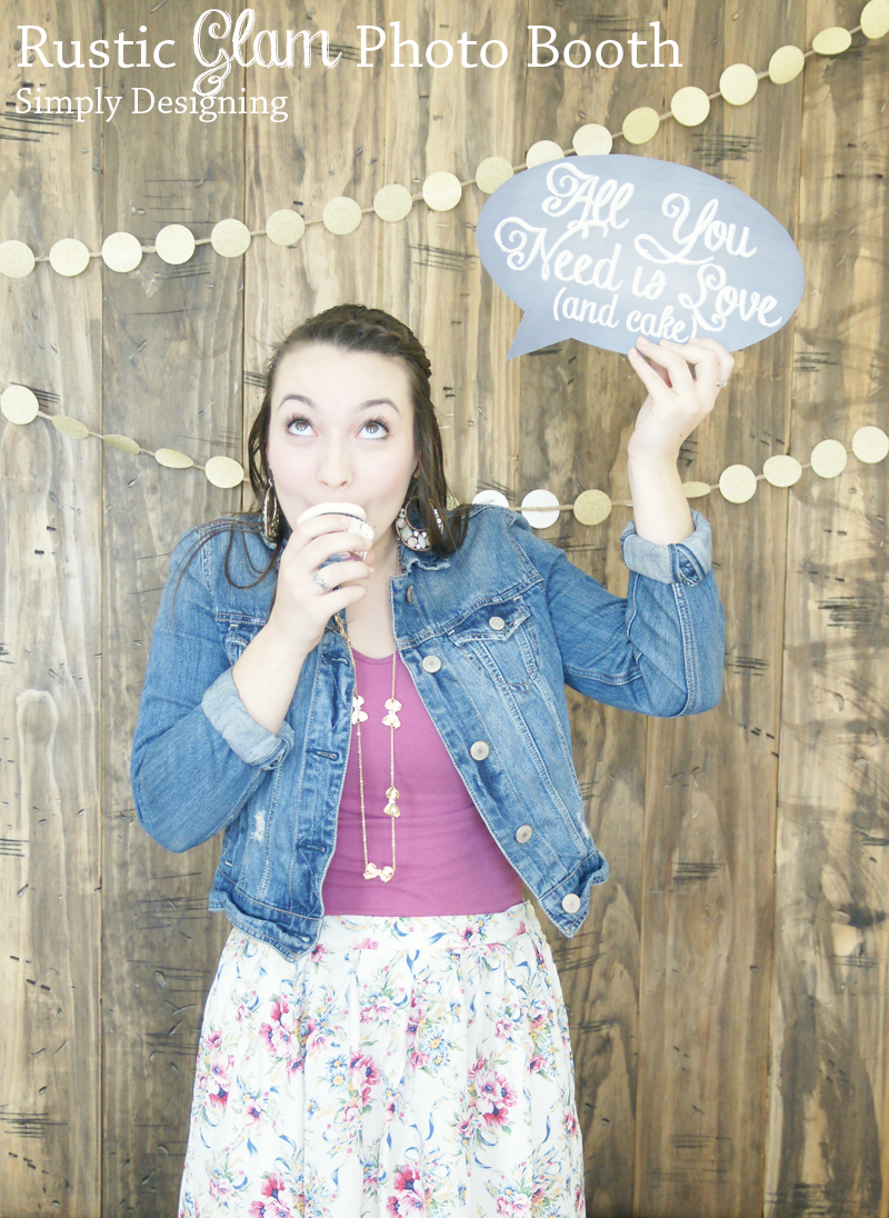 Rustic Glam Wedding Photo Booth | #wedding #shutterflywedding @shutterfly #photobooth #printable