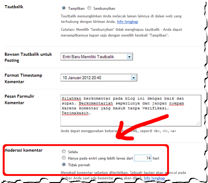 Komentar tanpa verifikasi