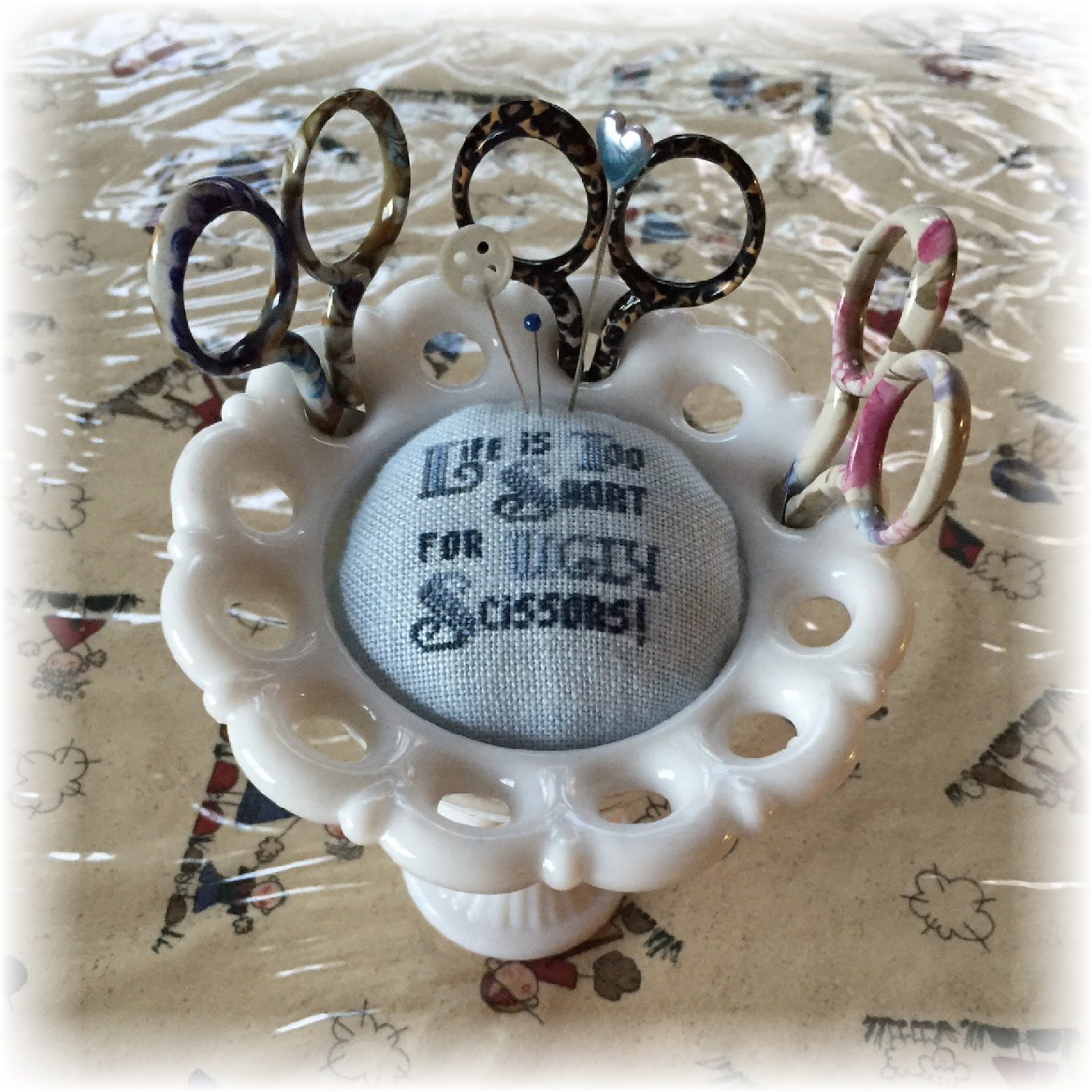 Cross Stitch Happy "Ugly Scissors" Fob