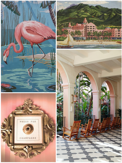 flamingo pink,rose,royal hawaiian hotel,flamand rose,inspiration,moldboard,the mood