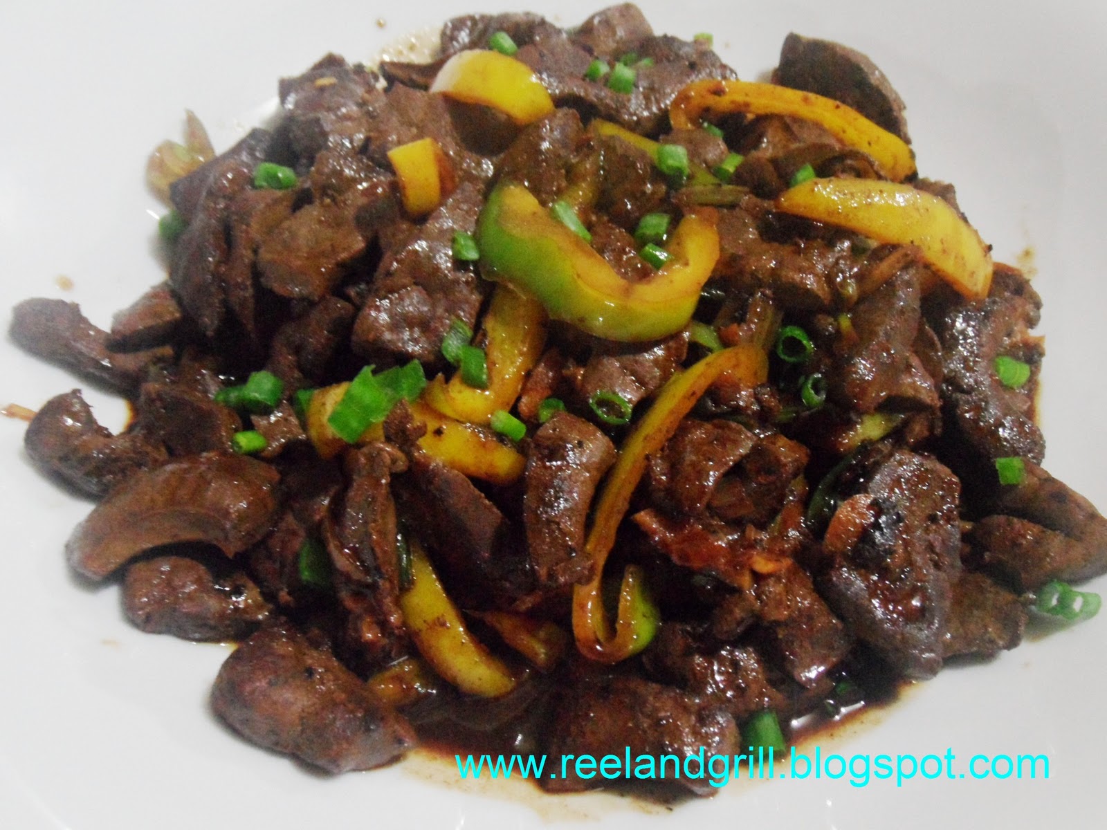 Reel and Grill Atay ng Baka sa Oyster Sauce (Beef Liver Stirfried in Oyster Sauce)