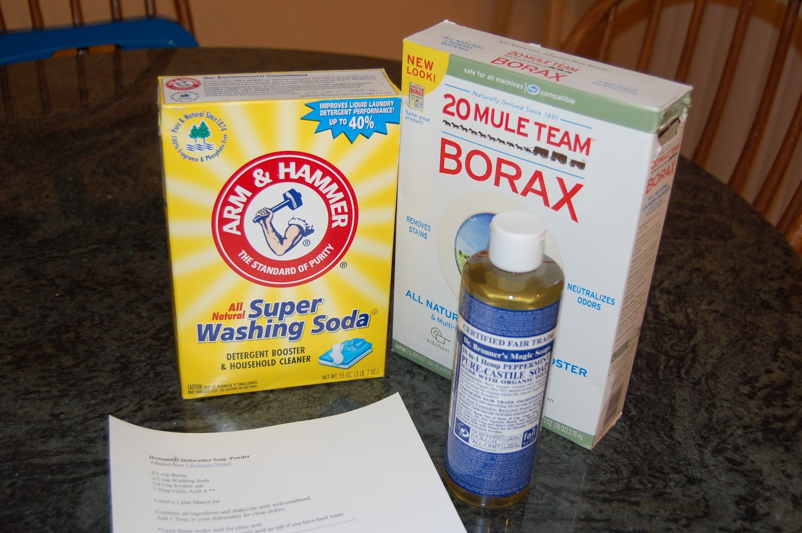 Crafting It's a family affair Homemade Liquid Dishwasher Soap
