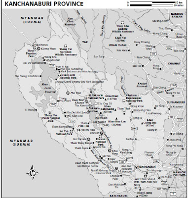 Map of  Kanchanaburi