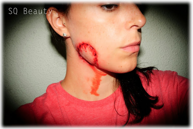 Maquillaje efectos especiales Mordisco Bite wound special effect makeup Silvia Quiros