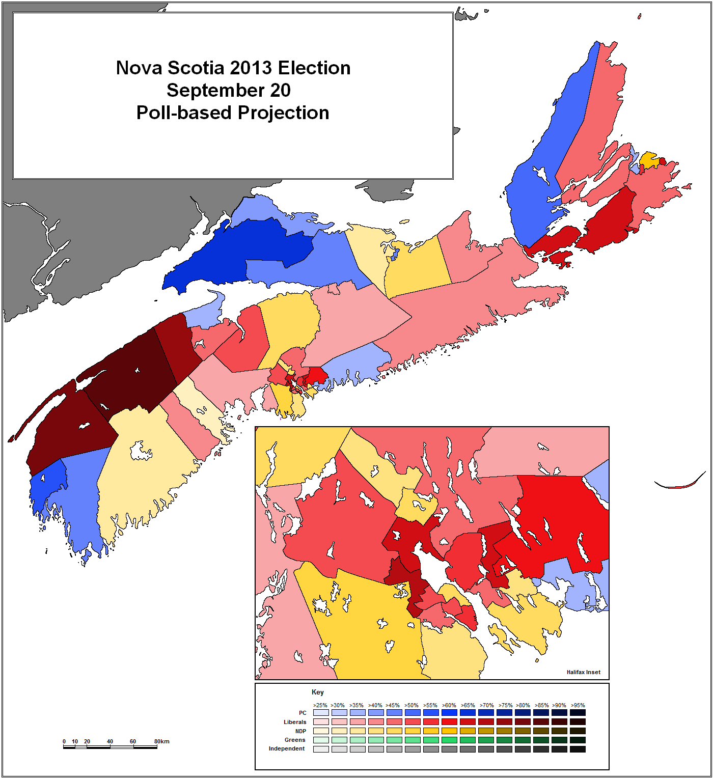 Canadian Election Atlas Nova Scotia 2013 election September 20