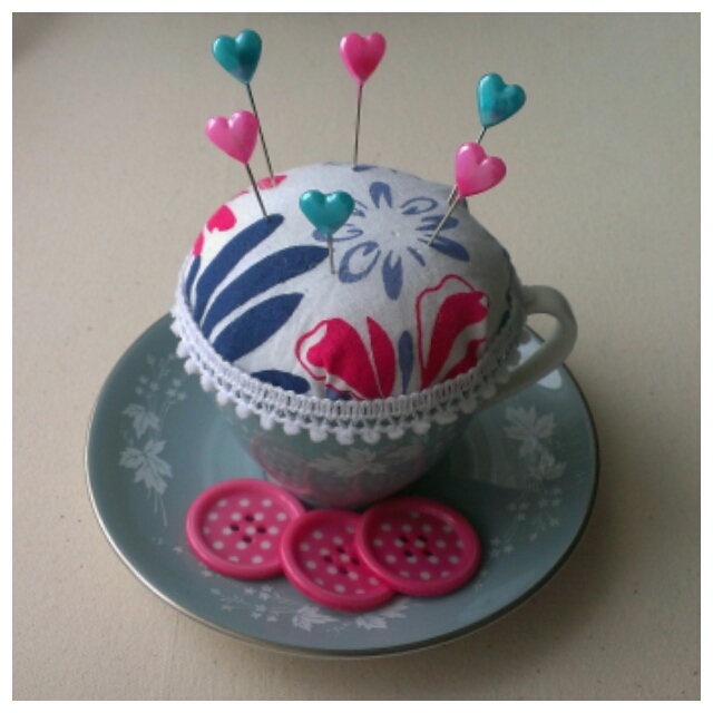 Miss Chaela Boo DIY Teacup pincushion