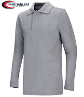  Long Sleeve Pique polo 