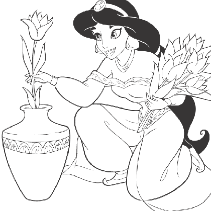La Princesse Orientale Jeux De Dessin Colorier Princesse Jasmine Jasmine Devant Son Miroir E Jasmine Coloriage Jeux Coloriage Jasmine Gratuit Voir Le Dessin Coloriage Coloriage