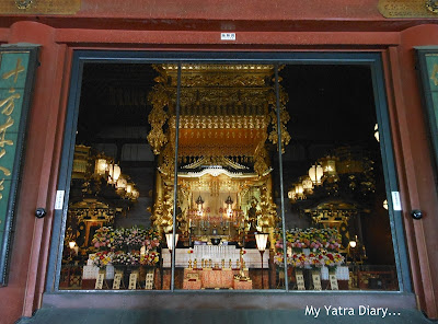 The altar in the main hall at the Sensoji Temple, Asakusa- Tokyo