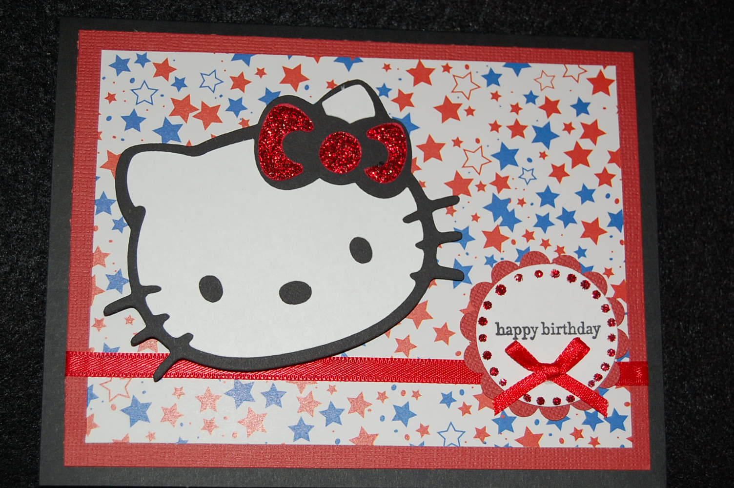 The Crafty Touch: Hello Kitty - Happy Birthday card