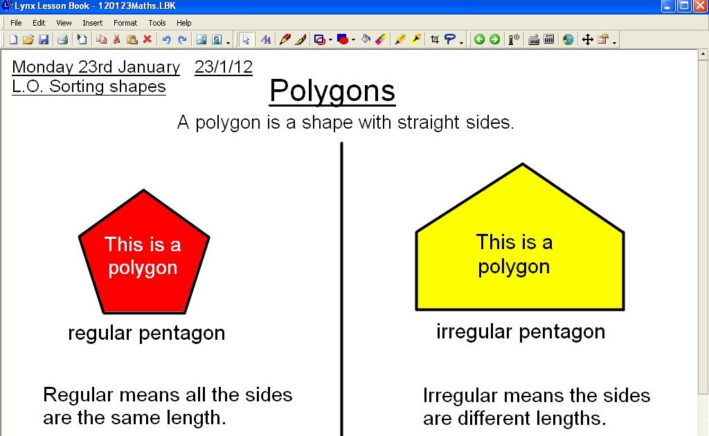 Mr Howe's Class: Maths: regular and irregular polygons