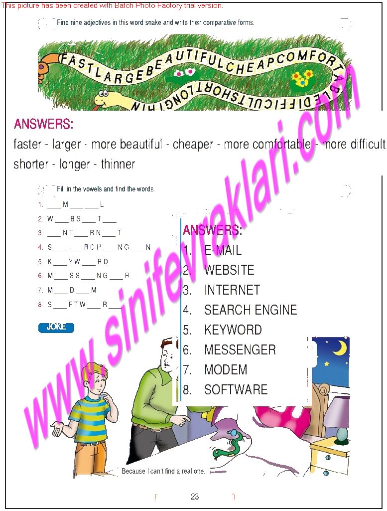 7.Sinif ingilizce Ozgun Yayinlari Ogrenci Calisma Kitabi Cevaplari