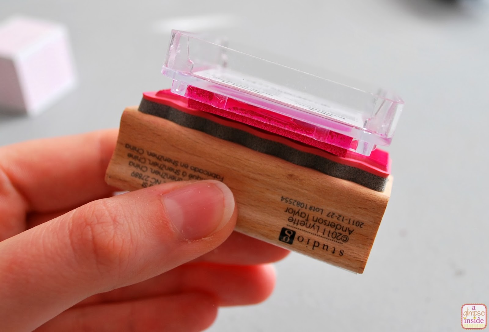 A Glimpse Inside Easy Valentine Stamped Blocks