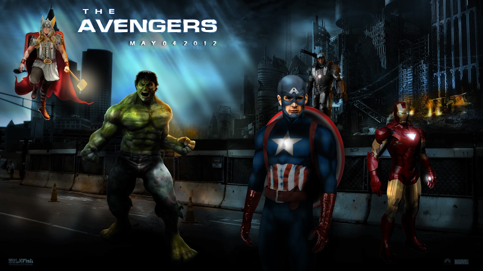 Great Super Heroes of Team Avengers Wallpaper HD