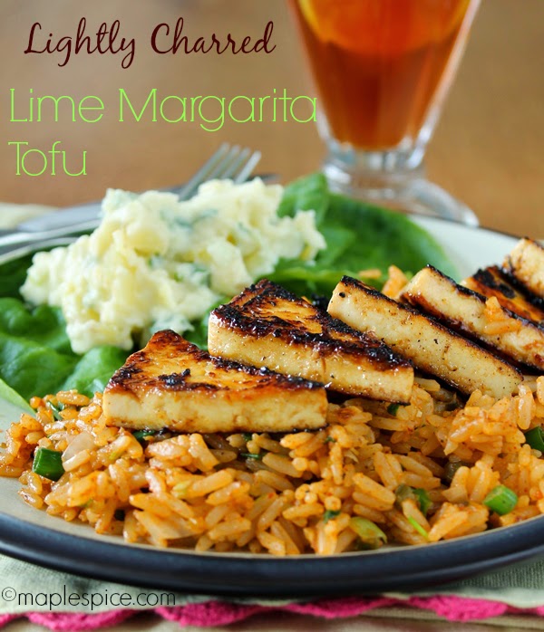 maple•spice Lightly Charred Zesty Lime Margarita Marinated Tofu