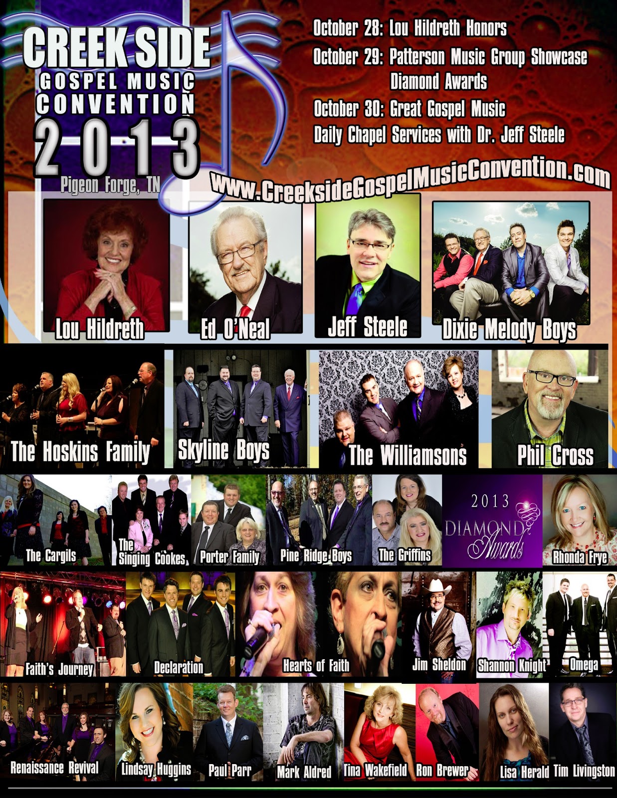 Creekside Gospel Music Convention First Poster For 2013 Creekside