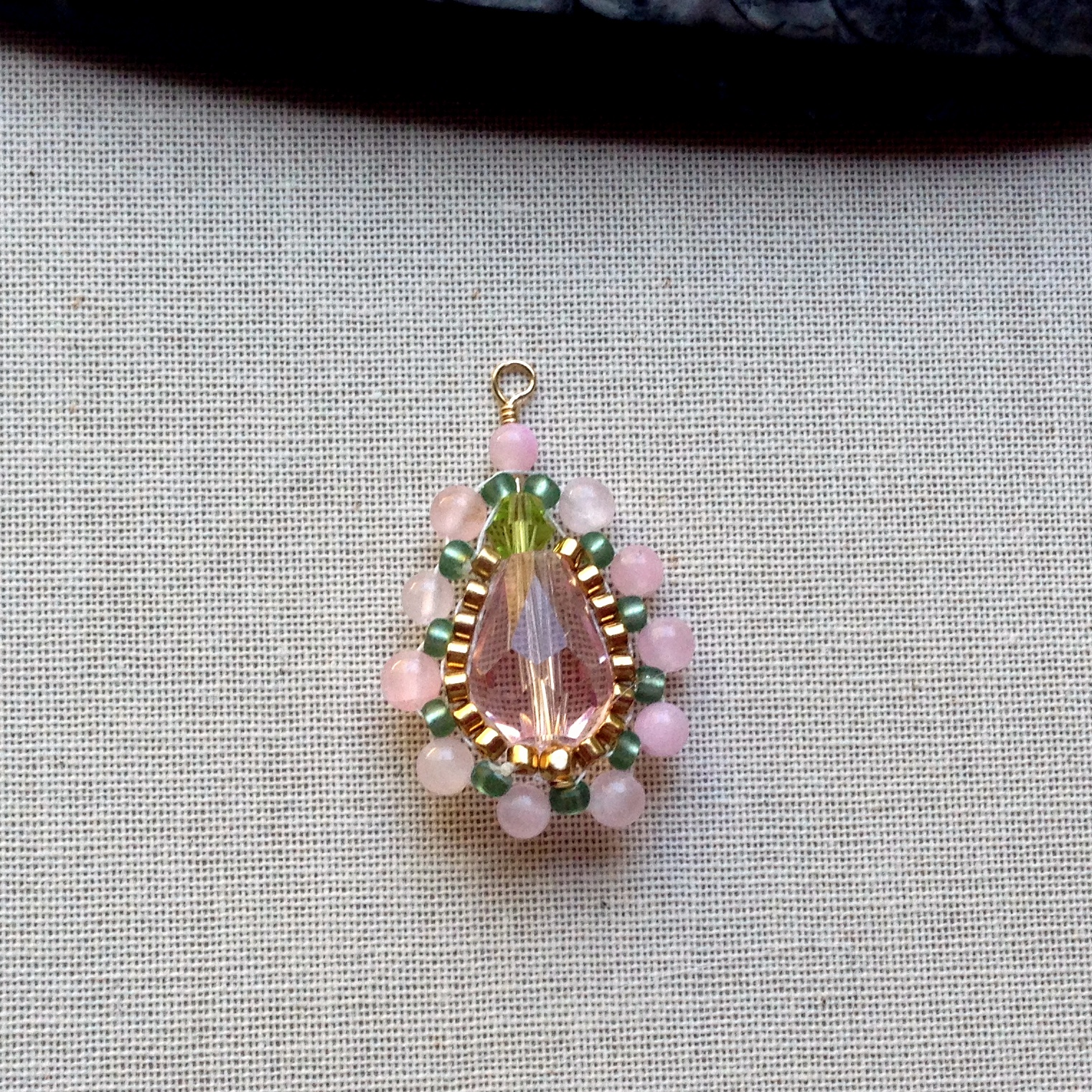 Brick Stitch earrings with Gemstones: Lisa Yang's Jewelry Blog