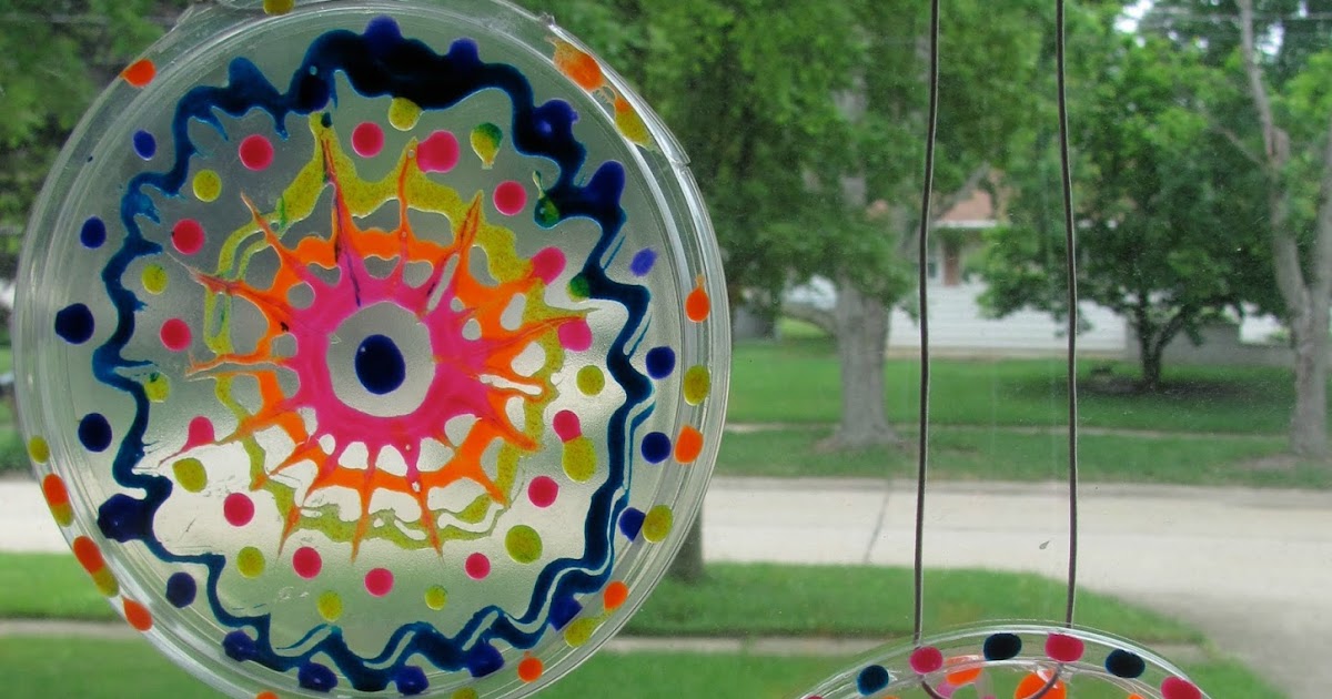 The Chocolate Muffin Tree Puffy Paint Plastic Lid Sun Catcher