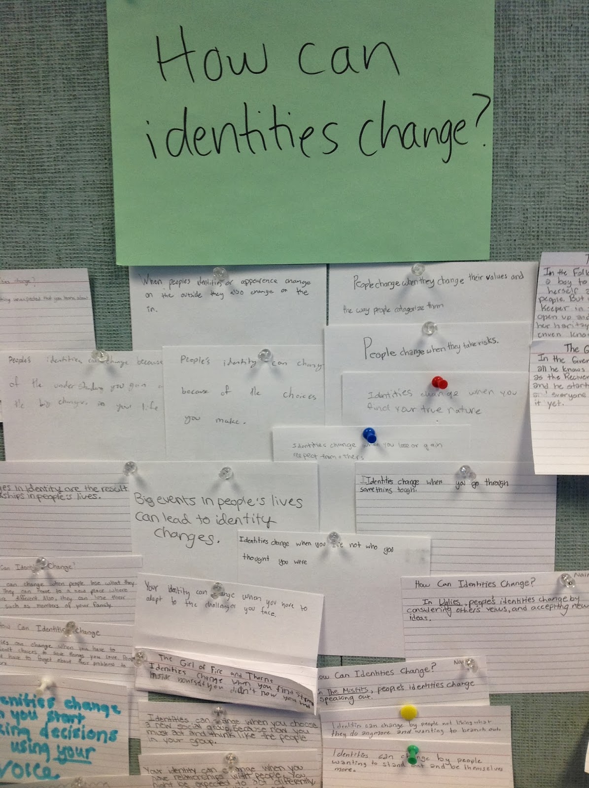 Things to do with index cards Keep Asking