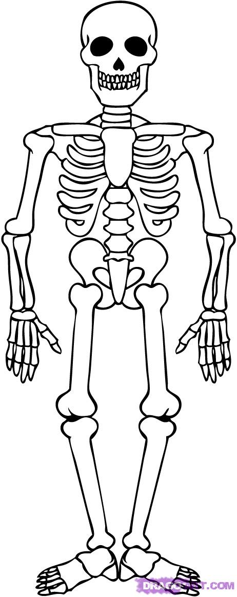 10+ Scary Skeleton Coloring Pages For Kids in Halloween