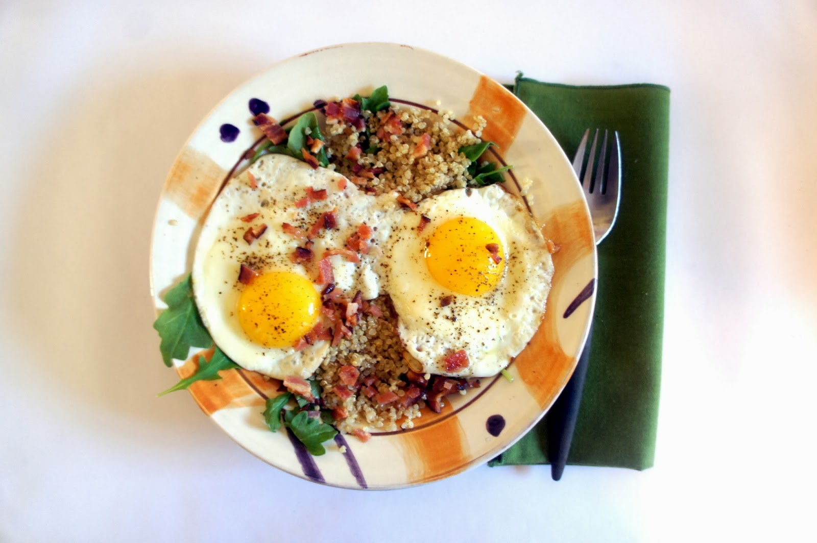 Rank & File A Quick Bite Quinoa & Eggs