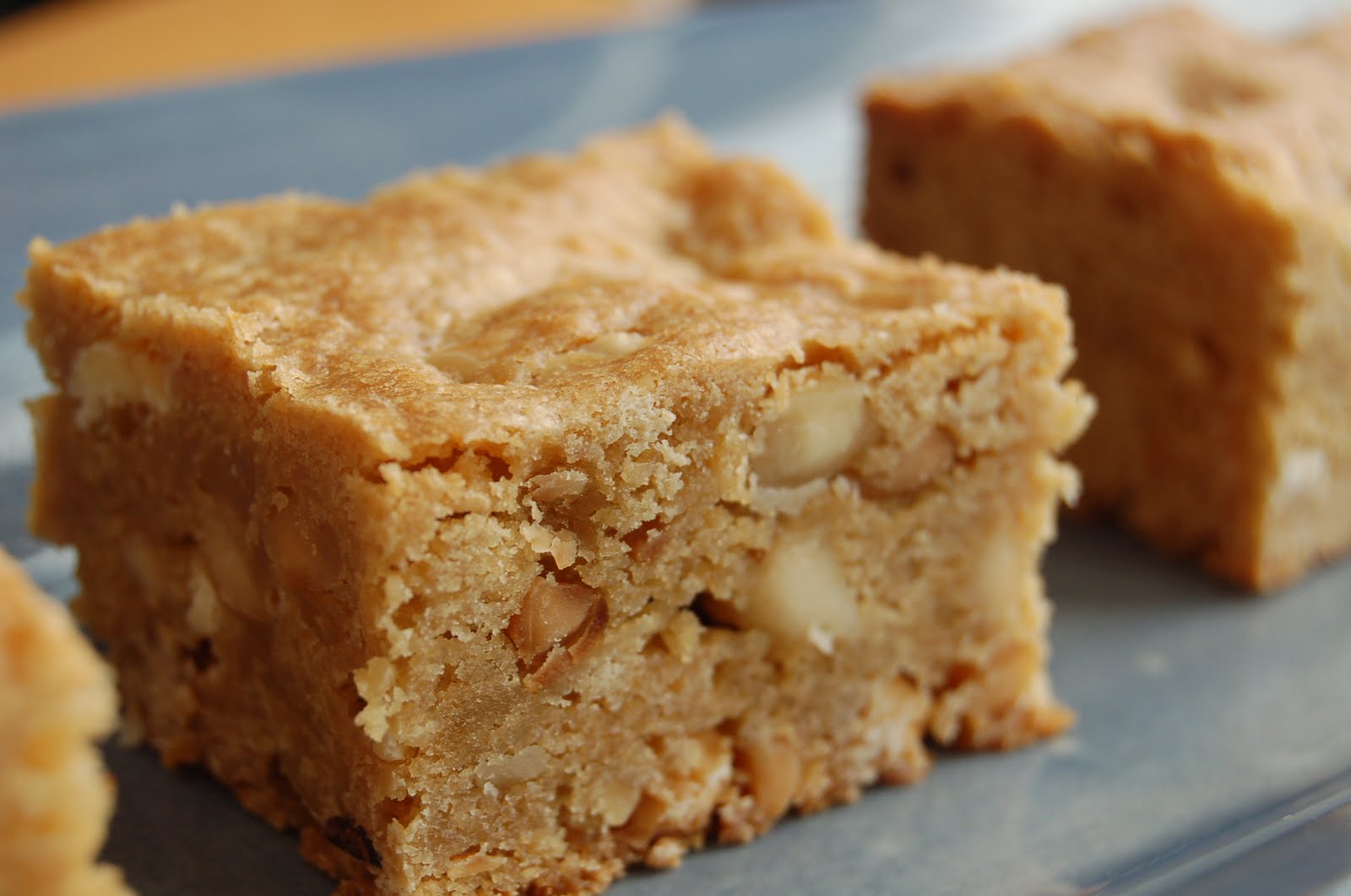 Sweet Cheeks Baking White Chocolate Macadamia Nut Blondies