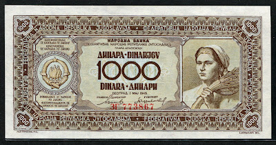 Banknotes of the Yugoslav dinar