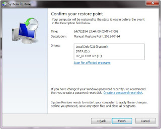 tip windows: การใช้งาน Restore Point ใน Windows 7 tip windows: การใช้งาน Restore Point ใน Windows 7