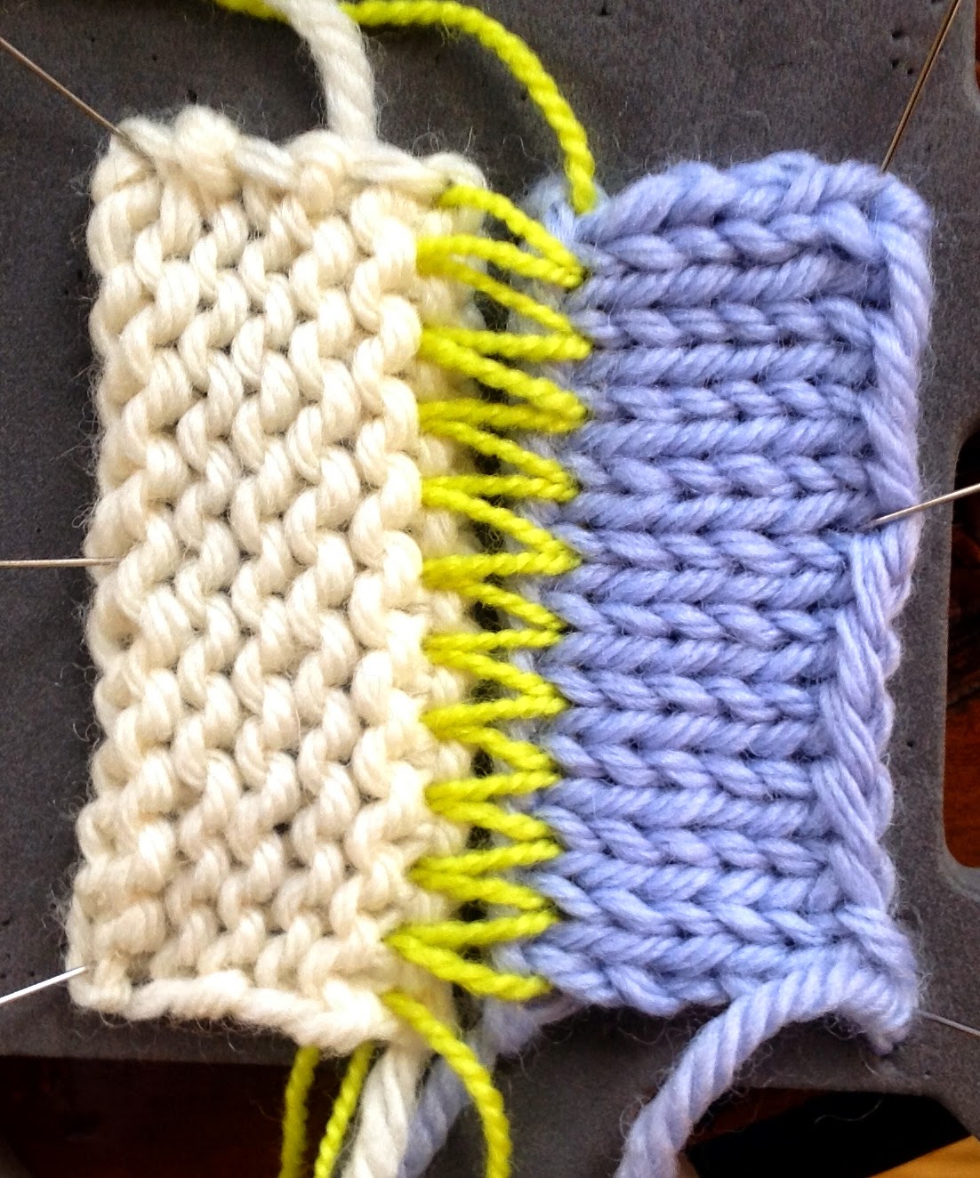 Arenda Holladay Horizontal Seams on Different Stitch Patterns