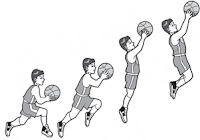 Teknik permainan bola basket profesional Lengkap Beserta Gambar jump shoot bola basket dengan dua tangan