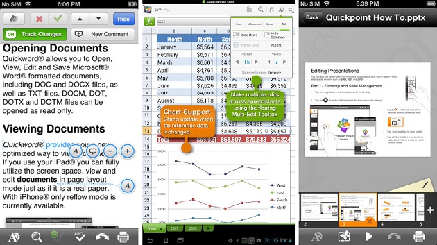 Quickoffice - Google Apps Screenshots Quickoffice - Google Apps for iPhone and Android