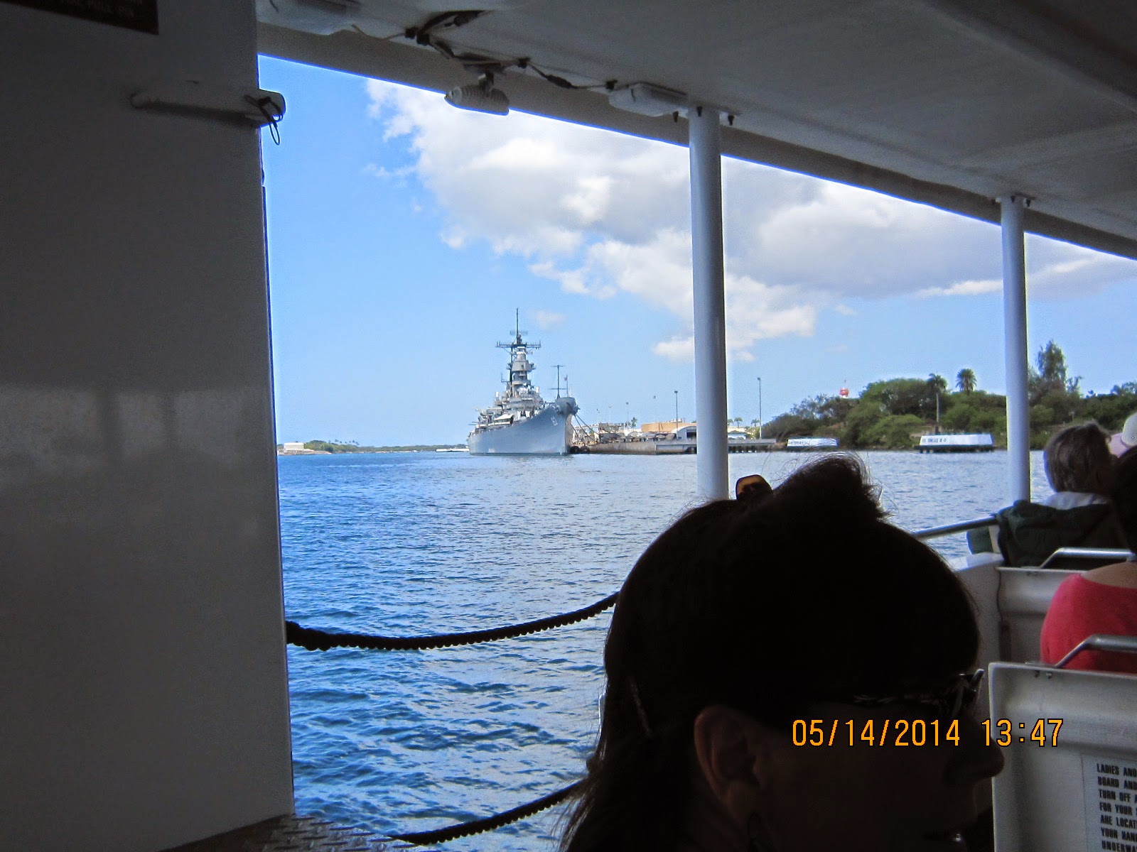 ON THE BOAT TOWARDS USS ARIZONA MEMORIAL 2014