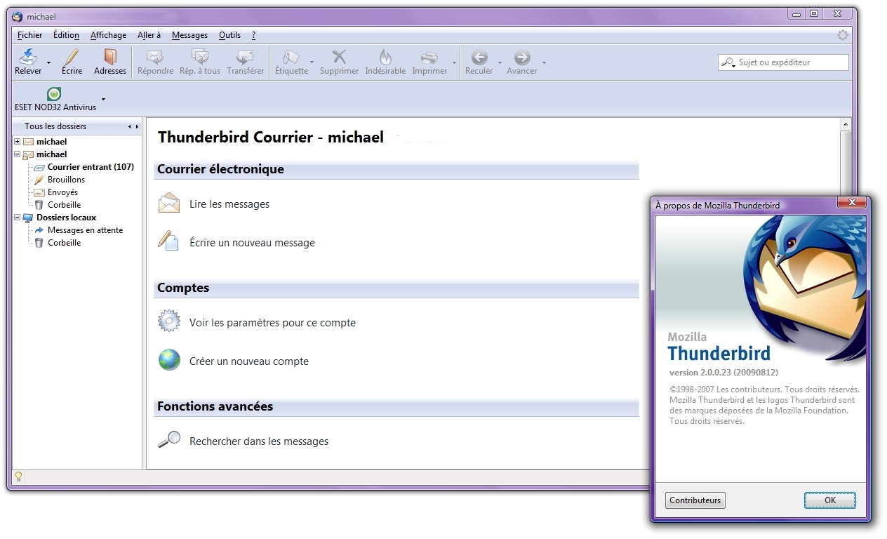 Thunderbird 18.0 Beta 1       Thunderbird-screensh