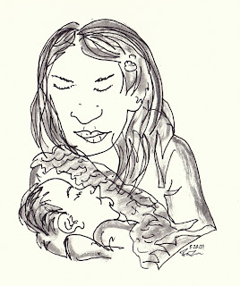 Nursing time is precious for both baby and mother (^-^)