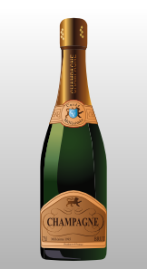 champagne bottle clipart