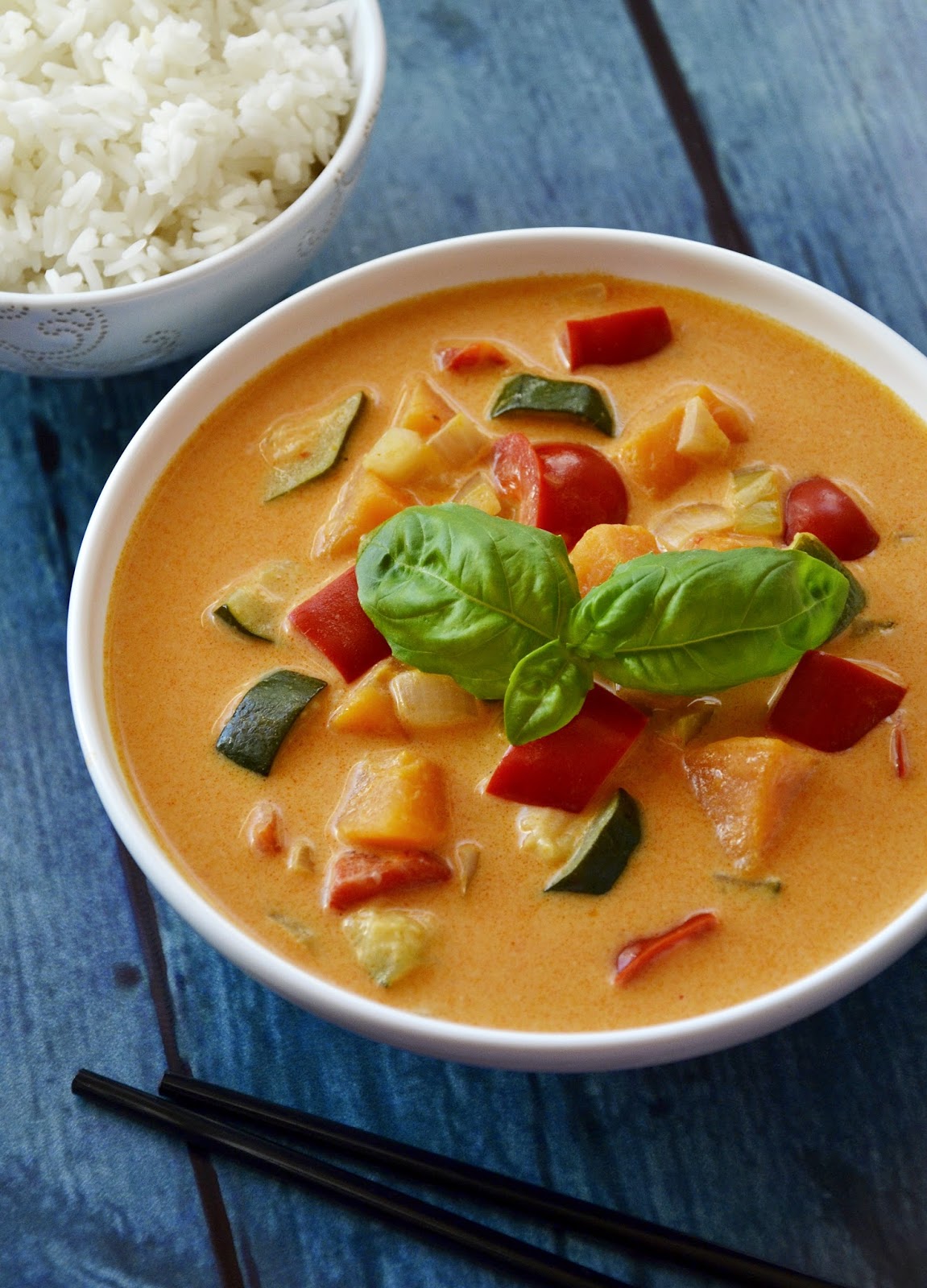 wyzwania kuchenne Tajskie czerwone curry z warzywami