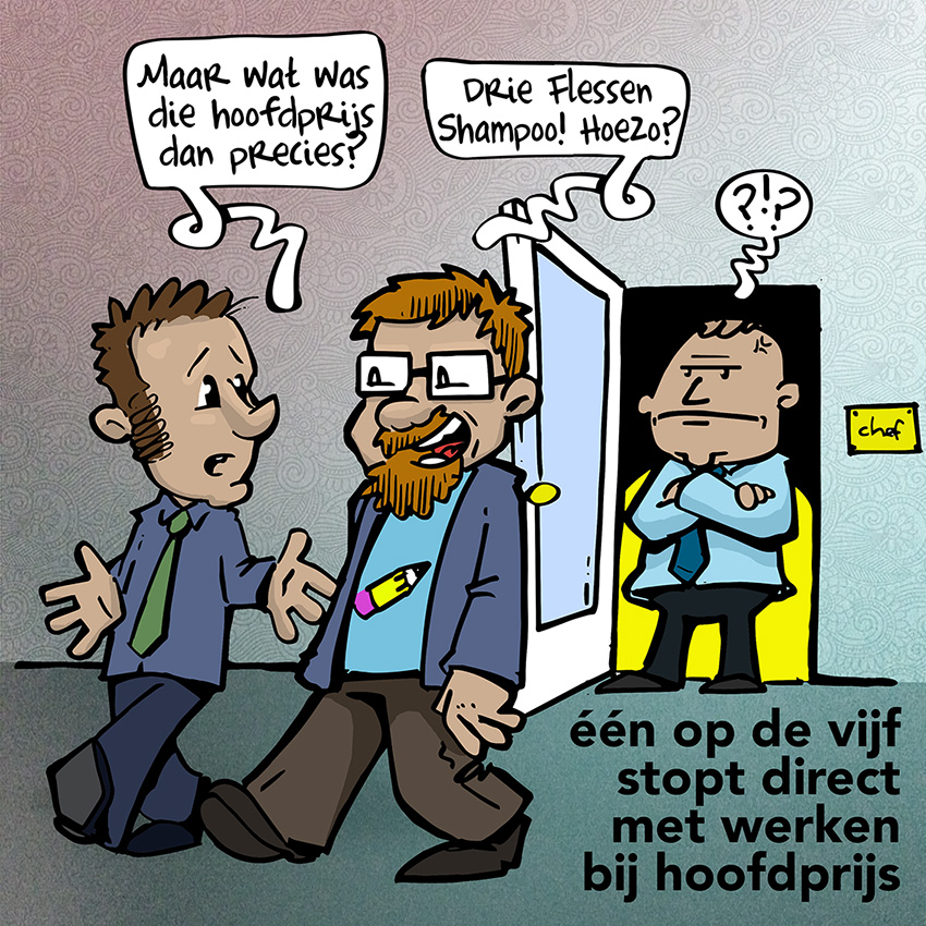 peterscartoons: kassa kartoen - stoppen met werken