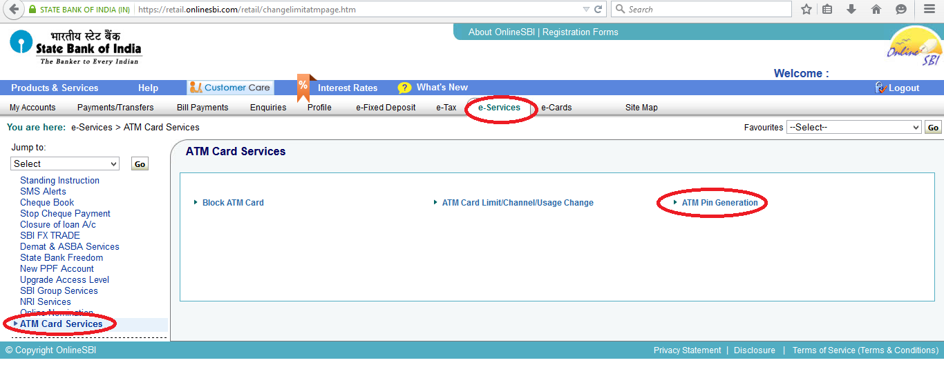 how to know my sbi debit card atm pin number